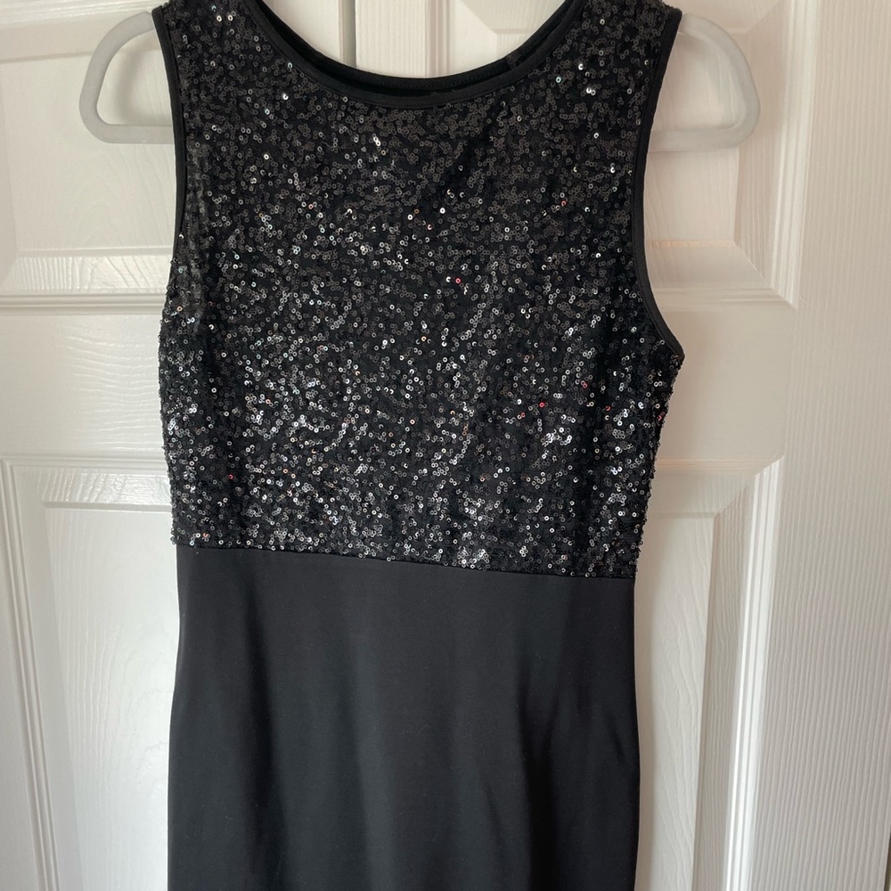 Glitter, black mini dress from Forever 21